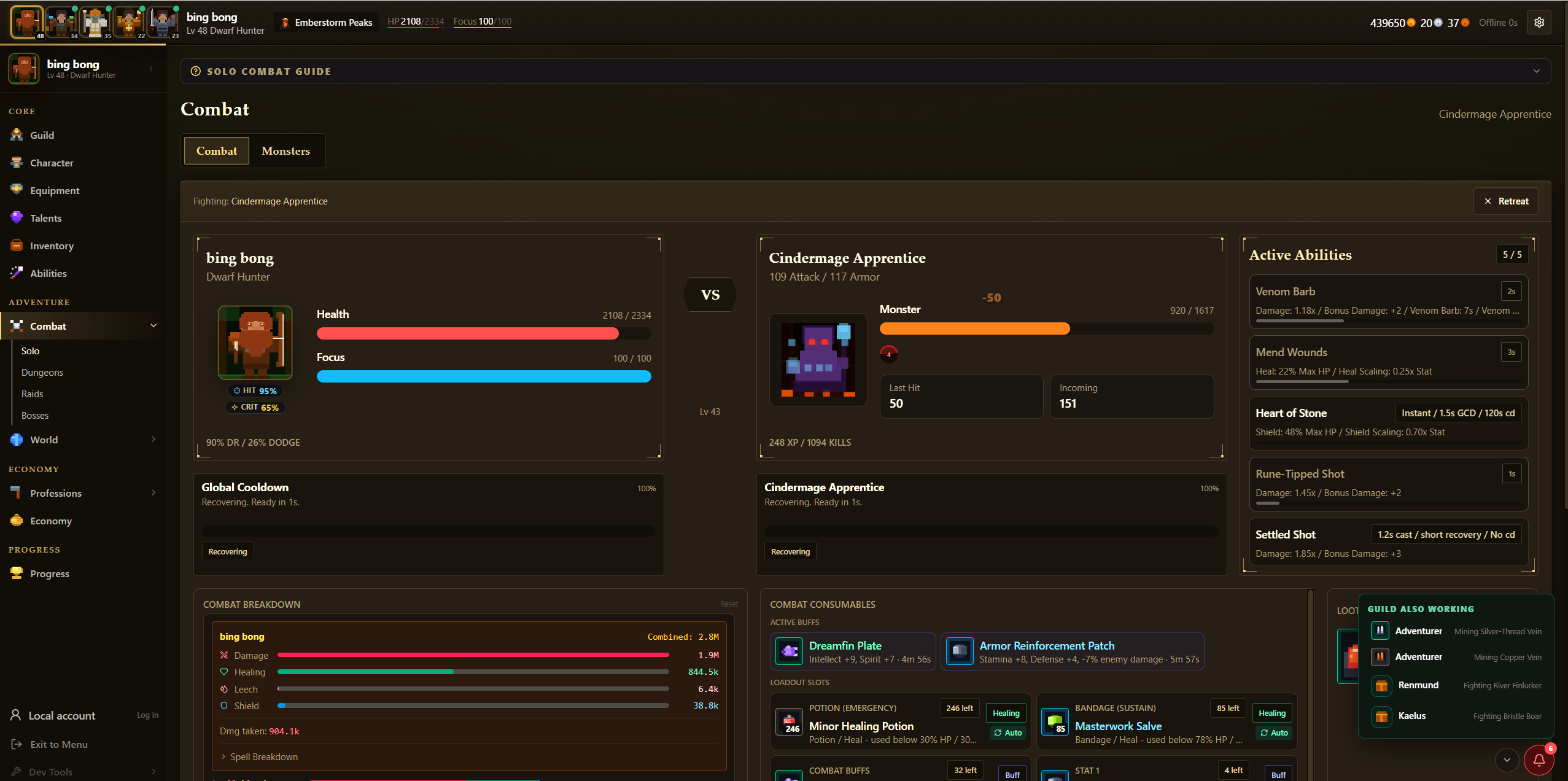 Screenshot of Emberfall Idle