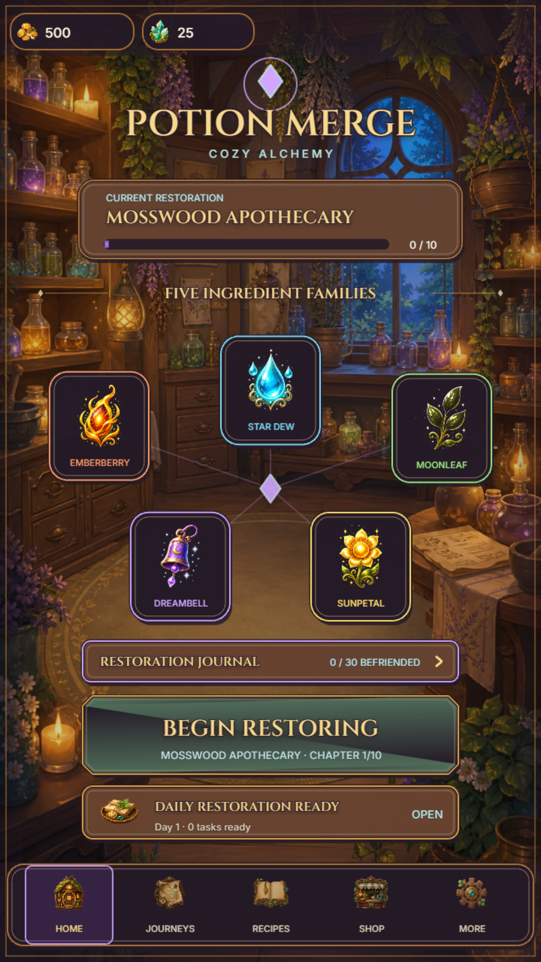 Screenshot of Potion Merge: Cozy Alchemy