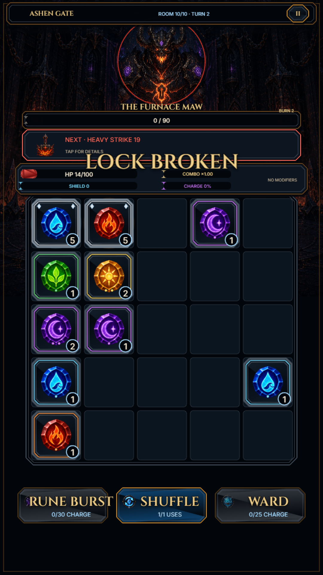 Screenshot of Rune Merge: Dungeon Lock